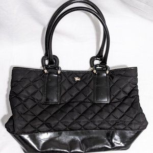 Burberry black quilted nylon bag Tote VERY GOOD CONDITION